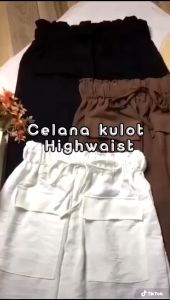 Celana Kulot Double Pocket Model Terbaru - Kulot Kringkel Remaja & Dewasa - Celana Wanita Jumbo