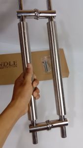 Handle Pintu Baut Tembus Pintu Kaca Suling Sunduk Dop 45cm Stainless Handle Pintu Kaca
