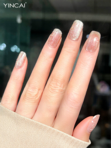 YINCAI | Ice See-Through Cat Eye Semi-Cured Gel Nail Strips