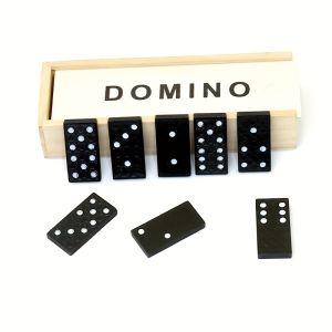 28 pieces 1 set of wooden domino board games travel fun tabletop games domino toys
