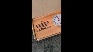 MINI WOODEN DESK CLOCK WITH STAND | Personalized for Wedding Souvenir Giveaways