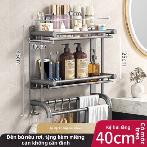 Giá Treo Khăn và Giá Để đồ bằng Inox cho Phòng Tắm