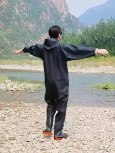 Waterproof Full Body Suit with Boots Breathable PVC Nylon Coverall for Flood Fishing Farming Hun