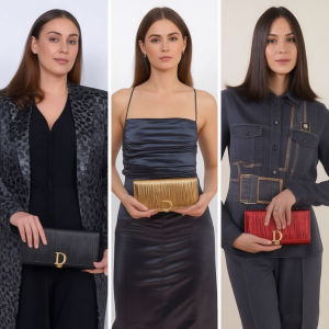 Women Long Wallet 2025 New Genuine Shiny Leather Striped Bifold Cowhide Money Clutch Long Female Mobile Phone Holder Zipper