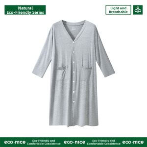 econice | Silky Smooth Mens Sleep Dress Robe
