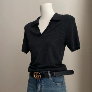 Minimalist Elegant Slim V-Neck T-Shirt