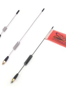 KYX Metal Antenna Simulation Model Car TRX-4 SCX10 Jeep Wrangler Modification with Flag Signal Line Remote Control Toy Parts