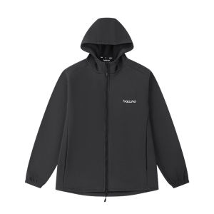 Ballho Mens Soft Shell Jacket Windproof Casual Sportswear Zipper Hooded Loose Fit Versatile Top Breathable Warmth Protection
