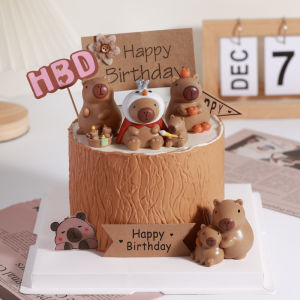 3D Capybara Wishful Guinea Pig Cake Decoration Birthday Sweet Dessert Decoration Animal Shaped Festival Celebration Supplies