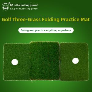 B·C·GOLF | Portable Golf Swing & Chip Practice Mat For Long Grass and Short Grass