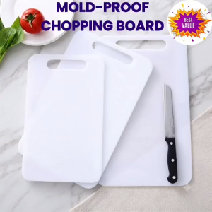 BPA Free Plastic Chopping Board Set Thick Cutting Board Kitchen Food Vegetable Meat Easy Clean White