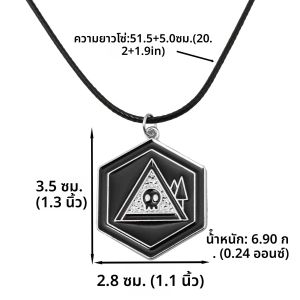 อะนิเมะฆาตกรรม Drones คอสเพลย์สร้อยคอ Gothic Skull Skeleton จี้สีดําคอ Collarbone Chain คู่อุปกรณ์ฮาโลวีน