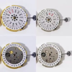 Cơ Khí NH34 NH35 8215/8205 Bộ Máy Tự Động 21 Viên Ngọc GMT Ngày Lịch Đôi Phụ Kiện Đồng Hồ Chính Xác Trắng/Vàng