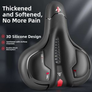 Ultra-Soft Comfortable Mountain Bike Seat Cushion Dampening Single Bike Riding Seat Universal Saddle Pad for Cyclists