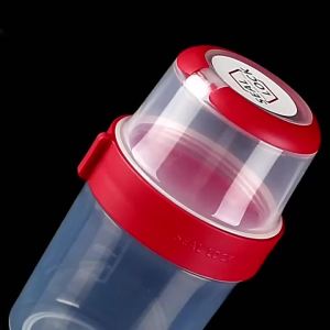 Portable Plastic Breakfast Cup Carry Salad Yogurt Cereal Oatmeal Snacks Parfait Containers Salad Dressing Holders with Lid Forks
