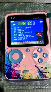 Game Boy Game Bot Gameboy Console Portable Game Player Built-in Classic 500 Games Connect to TV or Gamepad G5 2 Player