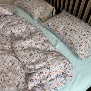 Tang Yi | Bộ Đồ Chăn Ga Gối Hoa 100% Cotton Bốn Món