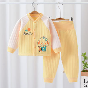 Bộ Quần Áo Cho Bé Trai Ngoài Quần Áo Dày Dặn Em Bé Mùa Thu Mùa Đông Cotton Vải Bông Polyester Nguyên Chất Cotton Vải Bông Phong Cách Hàn Quốc Em Bé Trang Phục 6-12 Tháng