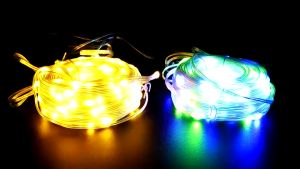Dây đèn led hạt gạo 10m/50m/100m chống nước trang trí ngoài ngoài trời chớp nháy nhiều kiểu (loại tốt)