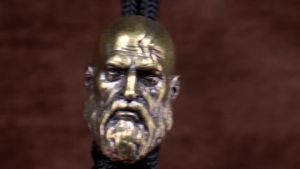 Long Bearded Spartan Warrior Brass Knife Beads EDC Outdoor DIY Paracord Woven Paracord Rope Decompression Toy Edc Accessory