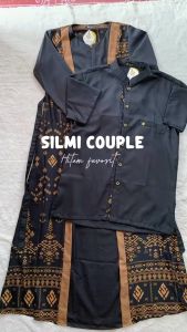 Baju Couple Pasangan Kekinian Lebaran 2025 Keluarga Warna Hitam Silmi Family