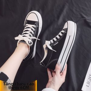 Giày Vải Đế Dày Thời Trang Nữ Giày Thường Ngày Đế Cao Su Đế Thấp Cổ Điển Phong Cách Hàn Quốc Mùa Xuân 2025