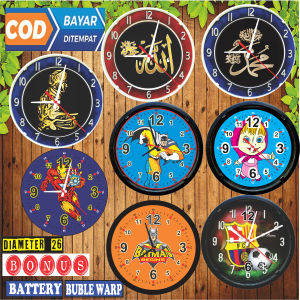 jam dinding motif karakter marsya batman terbaru 2022  murah  naampol