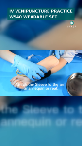 Wearable IV Phlebotomy Venipuncture Practice Trainer Kit - IV Injection Simulation Training Model Pad for Nursing & Medical Students - W540IVPK SYNCA