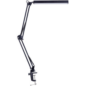 Clamp Desk Lamp LED Foldable Eye Caring Light 3 Light Modes 10 Brightness Levels Adjustable Long Arm Lamp for Computer Desk Home