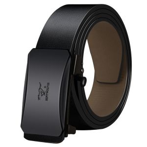 Septwolves Genuine Leather Belt Mens Business Casual Wear Leather Buckle Waist Belt Fashionable All-Match Inner Wear Style