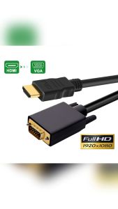 Dây cáp chuyển đổi HDMI sang VGA HDMI to VGA dây dài 1.8 mét độ phân giải FullHD 1080P cho tivi màn hình máy chiếu