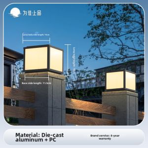 VINCAN | Dual Power Solar Outdoor Light Column