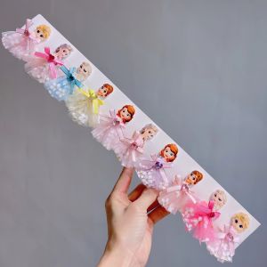 Sofia Anna Đầm Công Chúa Kẹp Bé Chăn Kẹp Acrylic Phụ Kiện Tóc Trẻ Em Elsa Frozen Chủ Đề Kẹp Tóc Phong Cách Hoạt Hình