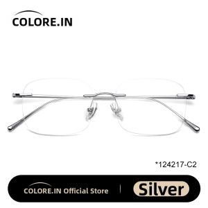 Colore.in | Lightweight Titanium Frame Glasses Anti Blue Light 155mm