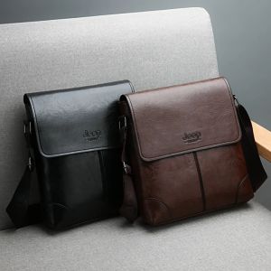 Fashion soft leather crossbody bag mens bags mens business casual shoulder bag