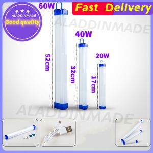 【BUY 1 TAKE 1】5 Modes LED USB Rechargeable Light Emergency Light Tube Emergency Lamp Rechargeable Lamp Night Light Energy Saving Light For Market Lights For Stalls 20W 40W 60W