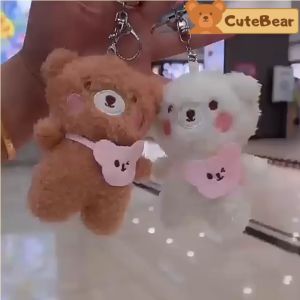 Móc khóa thú bông móc khóa gấᴜ túi ngộ nghĩnh dễ thương mềm mại dùng treo balo túi xách treo móc khóa CB06
