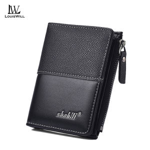 LouisWill Fashion Short Wallet Retro Mens Wallet Soft PU Business Wallet Multi-Card Position Wallets Travel Purses Coin Pouch ID Credit Cards Holders