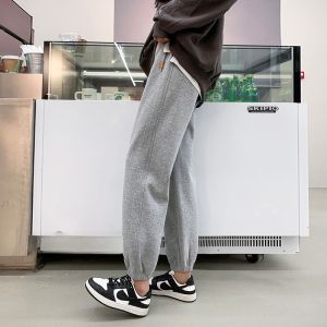 JIANGLU | Loose Large Size Womens Sports Pants Drawstring Slimming Lantern Pants Thin Spring Autumn Casual Trousers High Waist Long Cotton Polyester