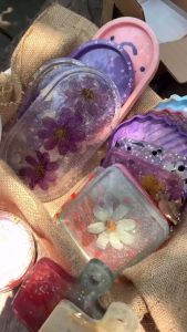 Cetakan Resin Coaster Bentuk Awan Bulat & Bunga Sakura