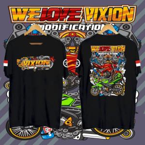 KAOS TSHIRT BAJU DISTRO WE LOVE VIXION MODIFICATION BLACK