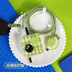 Creative Cookies Charger Protector for Android Type C XIAOMI 67W 33W note/11/12/13/pro/k60/k50 and iP 18W/20W Charger Case data cable protector cord orgainzer 65w 80w 67w [cchoice]