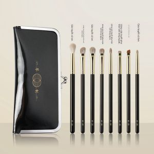 QINZHI | Bộ 8 Cọ Trang Điểm Xử Lý Chi Tiết Nhỏ Gọn