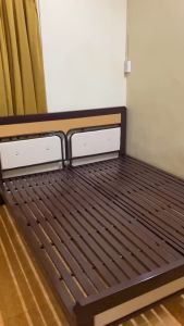 Giường sắt hộp kiểu gỗ  nhiều kích thước từ 1m đến 1m8  QD33 - Nội Thất Quang Đức