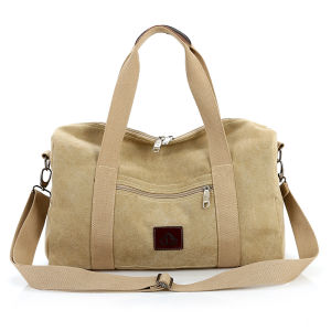 Dunuo Casual Retro Large Capacity Canvas Travel Bag Shoulder Crossbody Luggage Bag Tool Bag Thickened Leisure Travel Bag