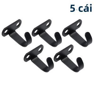 Bộ 5 Móc Treo Trần Bằng Thép Không Gỉ Móc Treo Sắt Chịu Lực Cao Cho Phòng Tắm Tủ Nhà Để Xe Giá Treo Khăn Dưới Kệ