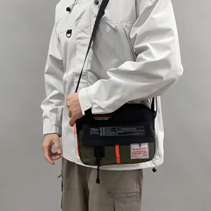 Mens Casual Crossbody Bag - Oxford Fabric Outdoor Travel Shoulder Bag Lightweight