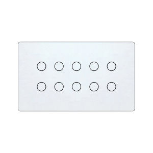 UBARO | UBARO 146mm 10 Gang WiFi Smart Touch Switch Voice/App/Timer Control Tempered Glass Panel Fits Standard 120mm Wall Box