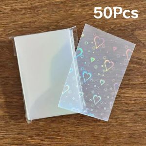 50Pcs 65*90MM Little Stars Laser Flashing Card Sleeves Protector Clear Protector Cards Photocard Protector Film