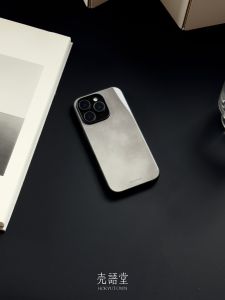 New Chinese Style Solitary Moon Grey Snow Glass Full Cover Anti Slip Huawei Android Compatible Apple Iphone 16 pro Max Phone Case